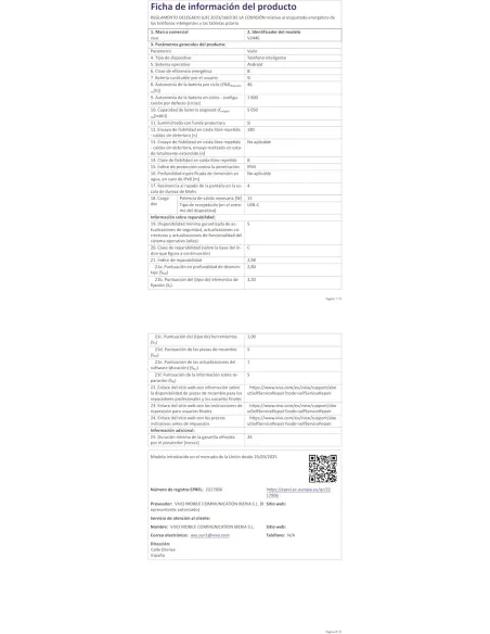 Móvil: Vivo Y29s 5G 6GB/256GB Plata Libre