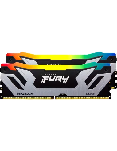 Kingston FURY Renegade RGB DDR5 CUDIMM 48GB (2x24GB) 8400MT/s CL40 Plata Intel XMP 3.0 (KF584CU40RSAK2-48)
