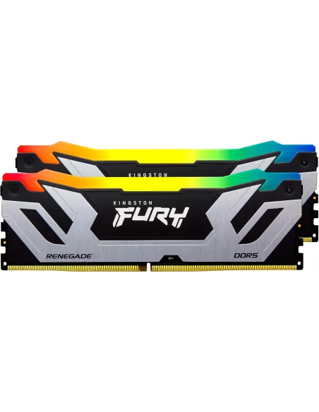 Kingston FURY Renegade RGB DDR5 CUDIMM 48GB (2x24GB) 8400MT/s CL40 Plata Intel XMP 3.0 (KF584CU40RSAK2-48)