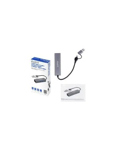 Hub: Ewent EW1159 USB 3.2 Gen 1 con RJ-45