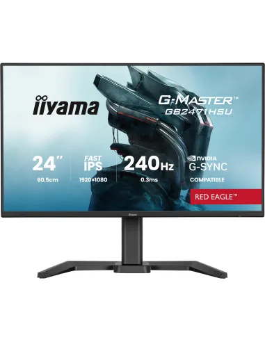 iyama G-MASTER GB2471HSU-B1 23,8" FullHD 240Hz Fast IPS G-SYNC HDR10 USB Hub Altura Ajustable