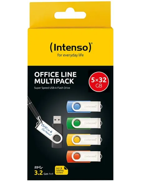 Pendrive: Intenso Office Line Multipack 5×32GB USB-A 3.2