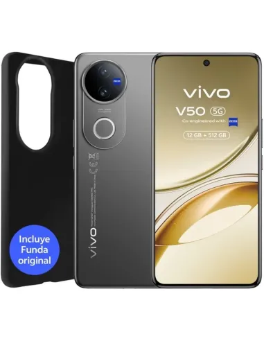 Vivo V50 5G 12GB-512GB Negro Smartphone 6.77 AMOLED 6000mAh con Buds Air 3