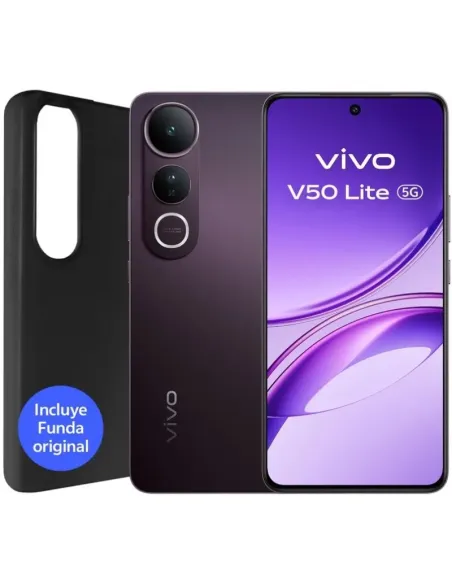 Vivo V50 Lite 5G 8GB-256GB Smartphone 6.77 AMOLED 6500mAh Negro  con Buds Air 3