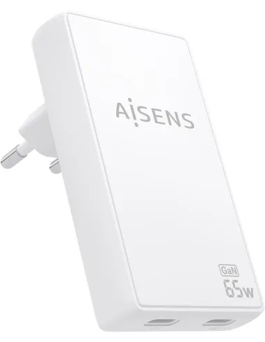 Cargador pared AISENS ASCH-65W2P077-W USB-C PD
