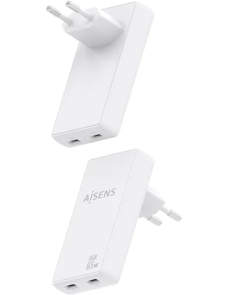 Cargador pared AISENS ASCH-65W2P077-W USB-C PD