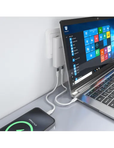 Cargador pared AISENS ASCH-65W2P077-W USB-C PD