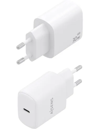 Cargador GaN AISENS A110-0975 30 W USB-C PD 3.0