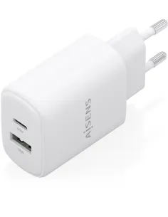 AISENS A110-0977 Cargador GaN 30 W 2x Puertos USB-C PD 3.0 + USB-A QC 3.0 Blanco-ADAP64628