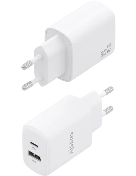 Cargador GaN AISENS A110-0977 30 W con USB-C PD