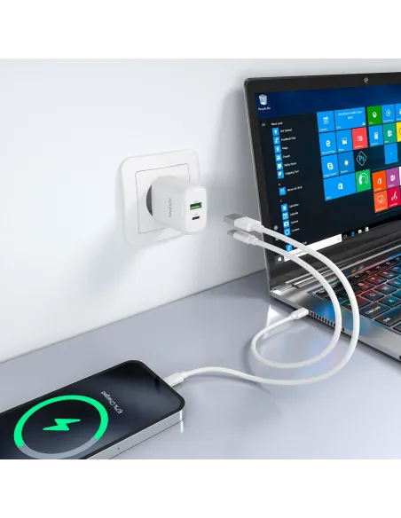Cargador GaN AISENS A110-0977 30 W con USB-C PD