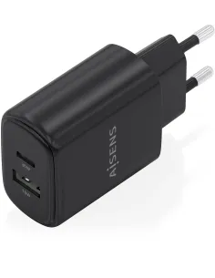 AISENS A110-0978 Cargador GaN 30 W USB-C + USB-A Negro-ADAP64629