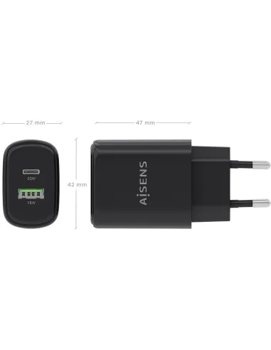 Cargador GaN AISENS A110-0978 30 W con USB-C