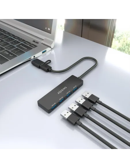 Hub USB AISENS A109-0987 4 puertos para USB-C