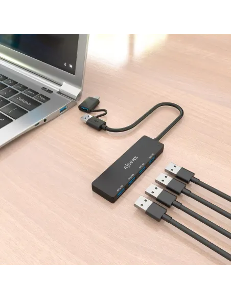 Hub USB AISENS A109-0987 4 puertos para USB-C
