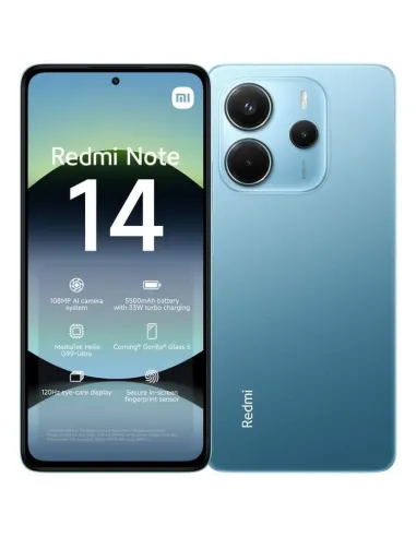 XIAOMI Redmi Note 14 4G 6GB/128GB Azul y Protección Panzer Glass