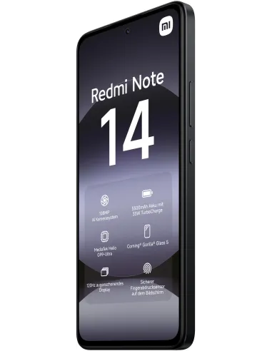 Móvil: Xiaomi Redmi Note 14 4G 6GB/128 Negro libre