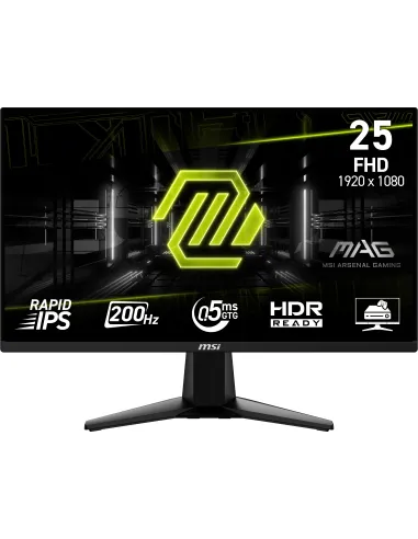 MSI MAG 255F E20 Negro Monitor 24.5" LED Rapid IPS FullHD 200Hz 0.5ms Adaptive Sync