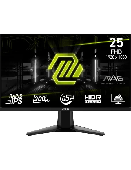 MSI MAG 255F E20 Negro Monitor 24.5" LED Rapid IPS FullHD 200Hz 0.5ms Adaptive Sync