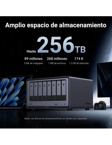 NAS de Escritorio UGREEN NASync DXP8800 Plus 8 bahías 10GbE