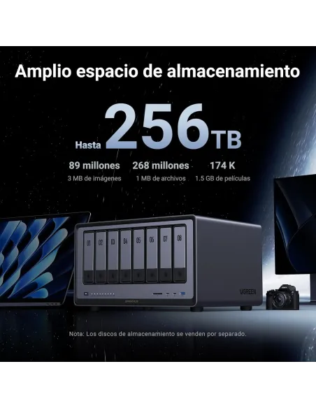 NAS de Escritorio UGREEN NASync DXP8800 Plus 8 bahías 10GbE