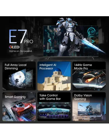 Televisión Hisense 55E7NQ PRO TV Gaming 55" QLED 144Hz