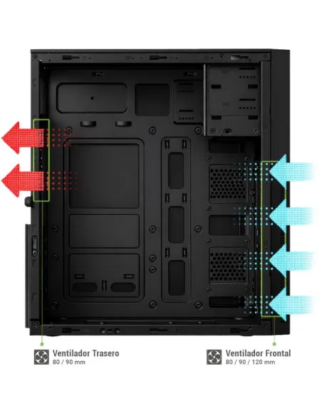 Caja PC ATX: CoolBox A780 con USB-C y fuente 500W