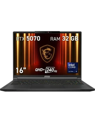 MSI Stealth 16 AI A2HWGG-047ES OLED Intel Core Ultra 9-285H/32GB/1TB SSD/RTX 5070/16" W11 Home