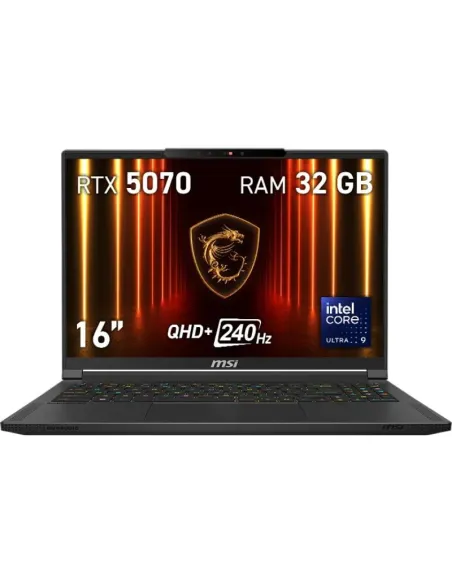 MSI Stealth 16 AI A2HWGG-047ES OLED Intel Core Ultra 9-285H/32GB/1TB SSD/RTX 5070/16" W11 Home