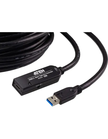 Cable alargador ATEN UE332C USB 3.2 Gen 1 20M Negro