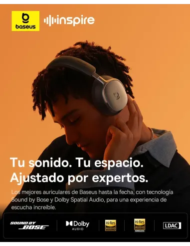 Auriculares Baseus Inspire XH1 Negros con ANC y LDAC