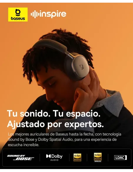 Auriculares Baseus Inspire XH1 Negros con ANC y LDAC