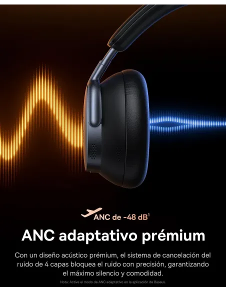 Auriculares Baseus Inspire XH1 Negros con ANC y LDAC