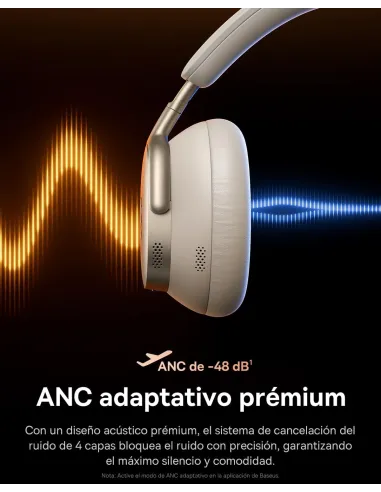 Baseus Inspire XH1 Blancos con ANC y Bluetooth 6.1