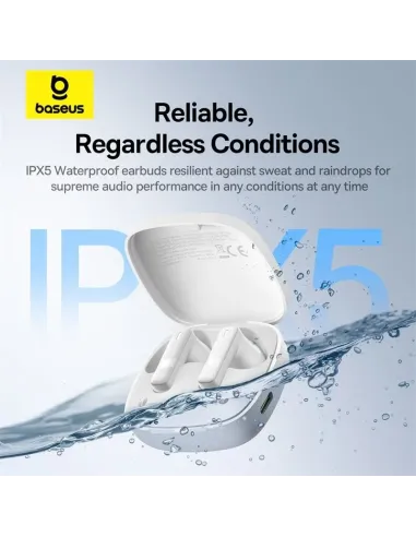 Auriculares Baseus Bowie E20 Blancos TWS Bluetooth 5.3