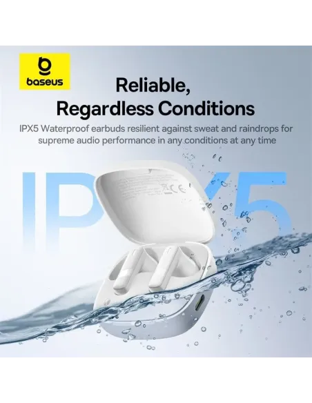 Auriculares Baseus Bowie E20 Blancos TWS Bluetooth 5.3