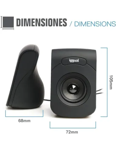 Altavoces 2.0 iggual IGG320716 6W USB y jack 3,5 mm