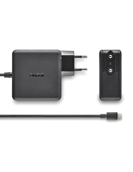 Cargador GaN NGS BUD 100W Negro para portátil y móvil