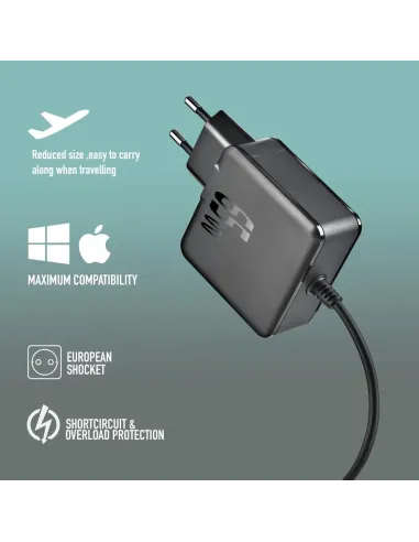 Cargador de Pared USB-C NGS GAN 65W-C con PPS