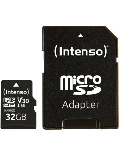 Intenso MicroSDHC UHS-I Professional 32 GB Memoria Flash U3/V30 Clase 10 con Adaptador SD-MTMSDM0329