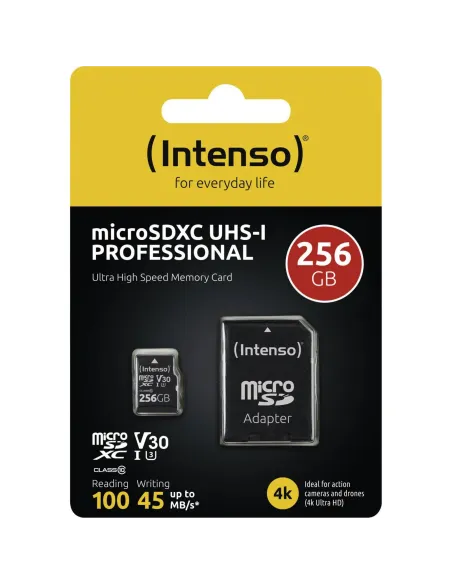 Intenso microSDXC UHS-I Professional 256 GB con Adaptador SD