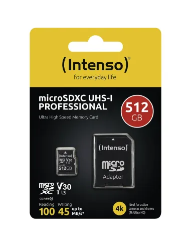 Tarjeta microSD Intenso microSDXC UHS-I Professional 512 GB