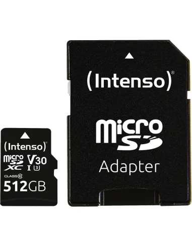 Intenso microSDXC UHS-I Professional 512 GB con Adaptador SD