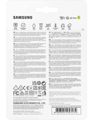 Samsung PRO Ultimate 128GB MicroSDXC UHS-I U3 A2 V30 + Adaptador SD