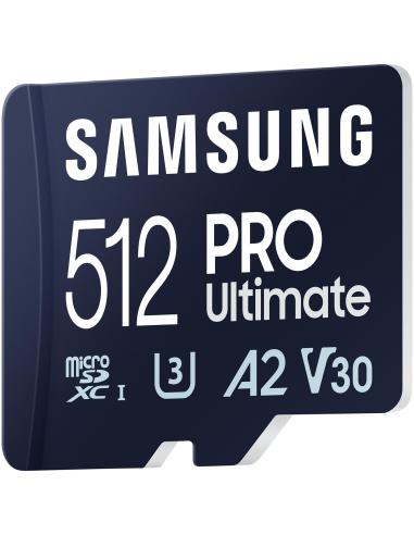 Samsung PRO Ultimate 512GB MicroSDXC UHS-I U3 A2 V30 + Adaptador SD