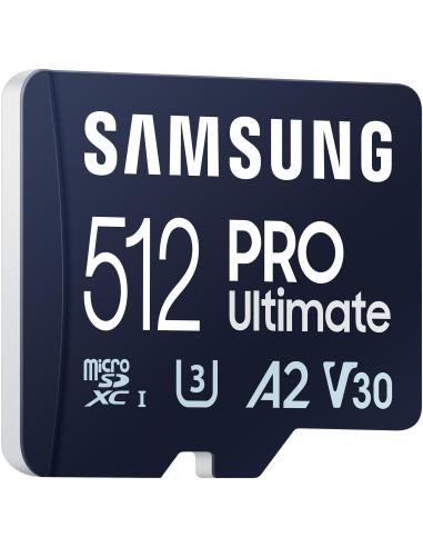 Samsung PRO Ultimate 512GB MicroSDXC UHS-I U3 A2 V30 + Adaptador SD