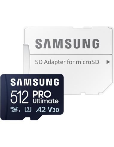 Samsung PRO Ultimate 512GB MicroSDXC UHS-I U3 A2 V30 + Adaptador SD