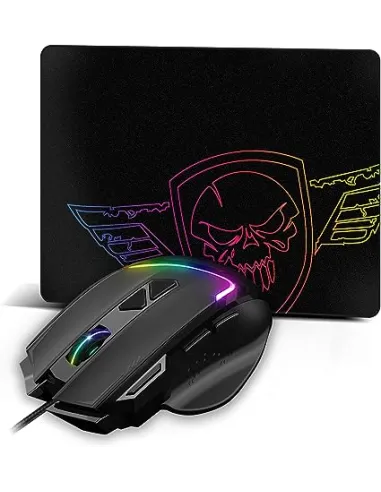 Spirit of Gamer S-PM3RGB PRO M3 RGB 7200DPI Negro + Alfombrilla
