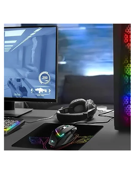 Spirit of Gamer S-PM3RGB PRO M3 RGB 7200DPI Negro + Alfombrilla