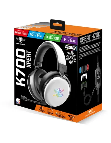 Spirit of Gamer XPERT H700 Auriculares Gaming Blanco